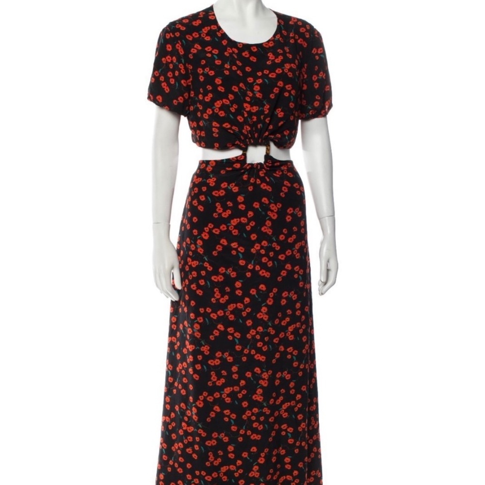 NEW Staud Floral Print Long Dress